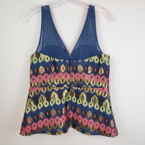 Anthro HD in Paris Yana Jacquard Peplum top (430) - Picture 6 of 11